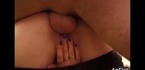  Flirty lesbian lookers are stretching and fist fucking anuses